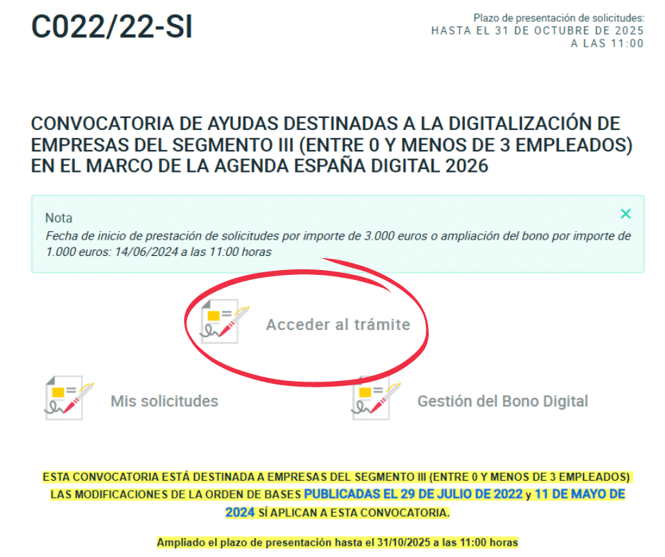 Convocatoria menos de 3 empleados Kit Digital